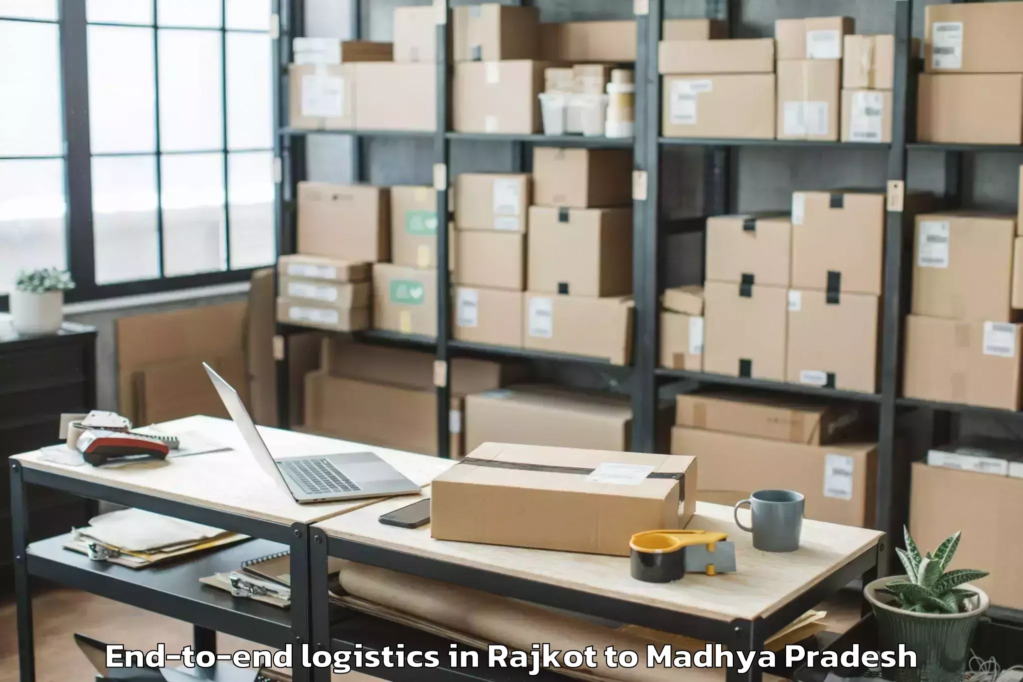 Quality Rajkot to Abhilashi University Bhopal End To End Logistics